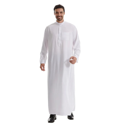 Muslim Abaya Prayer Kaftan Men Kimono Dishdasha Turkey Arabic Djellaba Islam Jubba Thobe Morocco Pocket Robe Ramadan Eid Abayas