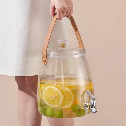 Juice Cup Cold Beverage Dispensing Jug for Water Transparent Kettle Lemonade Container Refrigerator Water Bucket Dispenser Jugs