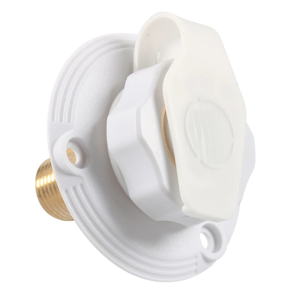 RV City Water Fill Inlet Water Fill Inlet Built In Check Valve Flange Hose Connector Connection Fill For RV Marine Caravans