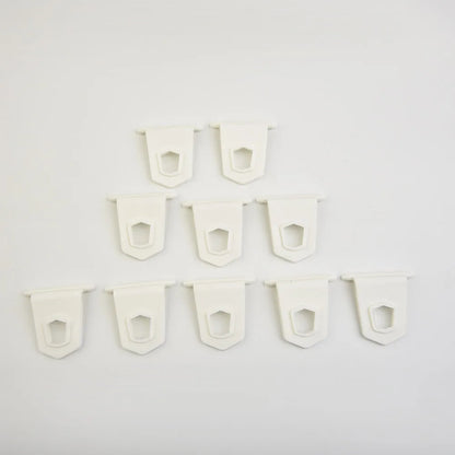 10pcs Awning Hanger Hook RV Awning Hook Ring Clothes Hanger Clip RV Awnning Hook White Plastic Vehicle Accessories