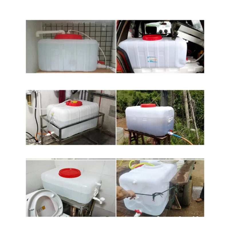 160L Car Mounted Water bucket RV Horizontal Water Storage Bucket Domestic Water Tank Plastic Bucket ExtraLarge Capacity