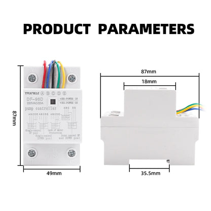 DF-96D Automatic Water Level Controller Switch 20A 220V Water tank Liquid Level Detection Sensor Water Pump Controller