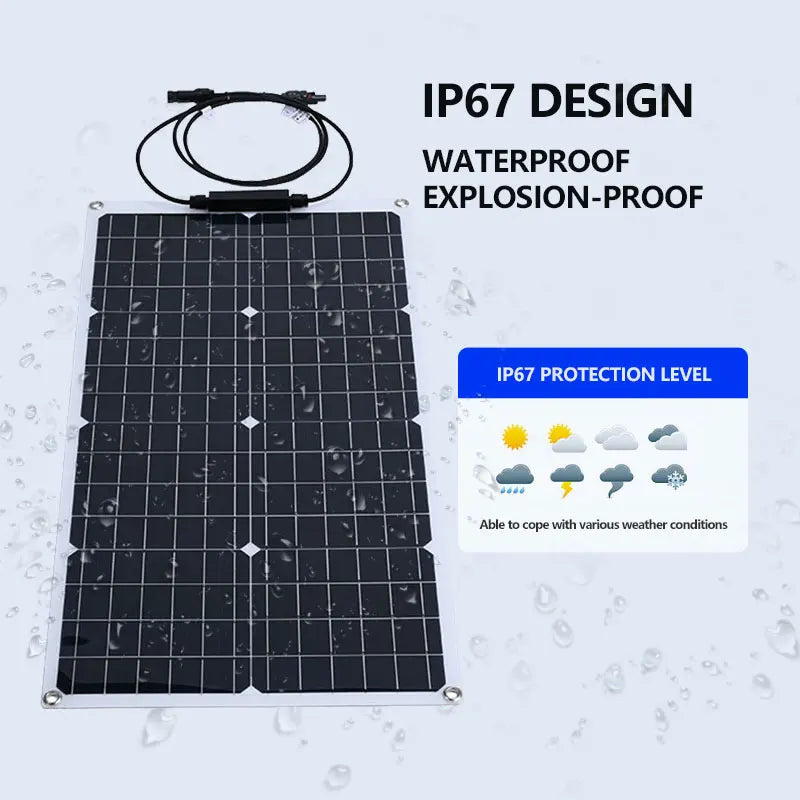 110V 220V 2000W flexible Solar Panel System 12V Battery Charging Controller 4000W Solar Inverter Kit Complete For Home Outdoor