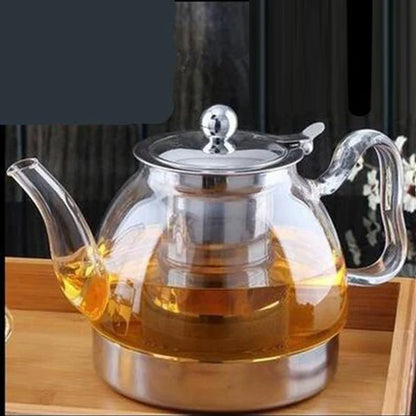 Glass Tea Pots Gas Stove Induction Cooker Water Kettle Chinese Style Teapot With Filter Heat resistant Flower Tea 800/1200ML 1pc