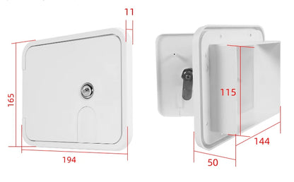 TYTXRV Conversion Accessories Waterproof hatch With Lock Power line hatch Plastic water filler For Car Camper Caravan Motorhome