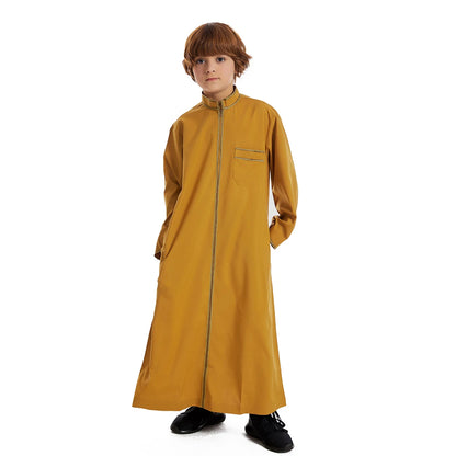 Eid Ramadan Muslim Kids Boys Jubba Thobe Dubai Turkey Abaya Djellaba Dishdasha Saudi Arabic Robe Islamic Clothing Children Dress