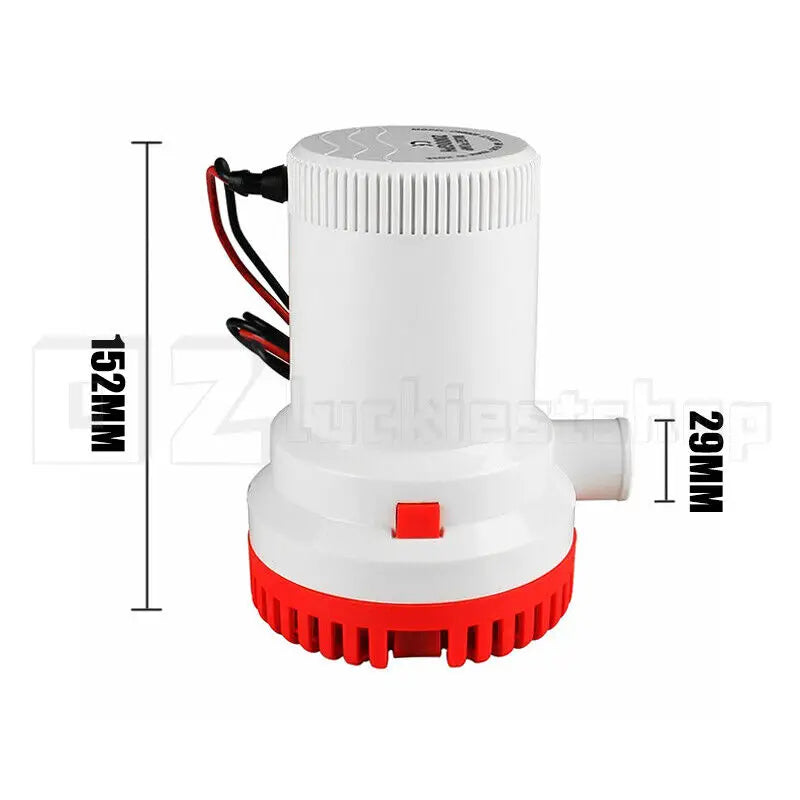 12V 2000GPH Submersible Bilge Water Pump Fishing Boat Caravan Camping Campervan Submarine Pump For Marine Use