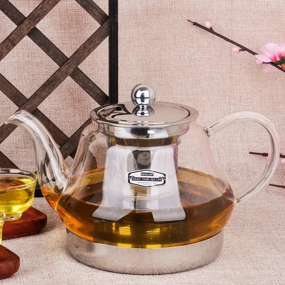 Heat Resistant Glass Teapot Electromagnetic Furnace Multifunctional Teaports Induction Cooker Kettle