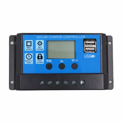 PWM 12V 24V With USB Solar Regulator with Big LCD IP32 PV Battery 30A Home Improvement PWM Wind Solar Hybrid Charge Controller