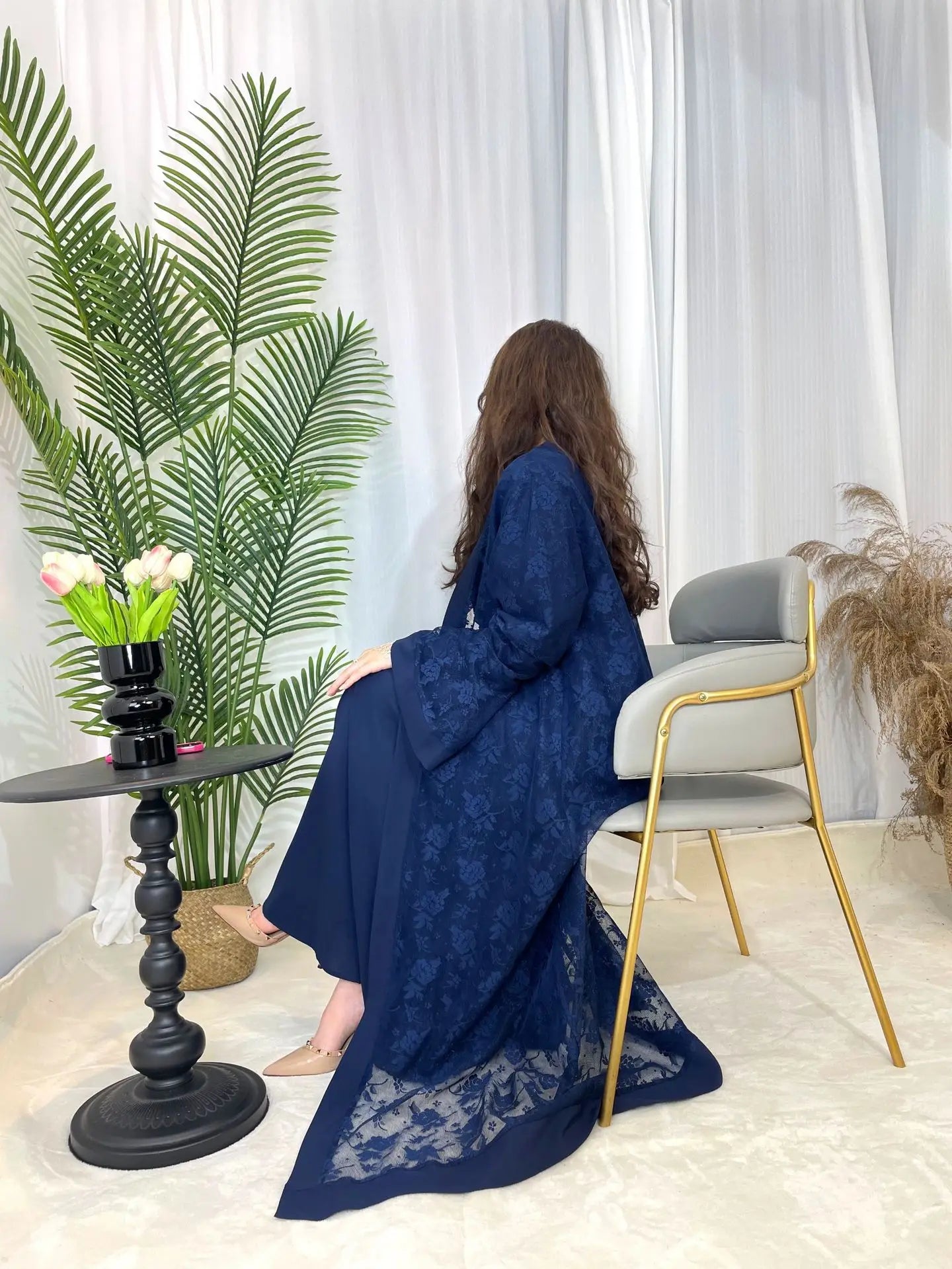 Ramadan Morocco Dubai Muslim Luxury Fashion Women's Islamic Traditional Clothing Arab Dress Kaftan Abaya Robe Robe