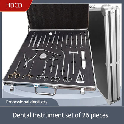 26 Pack Dental Instrument set Professional Dentistry Tools Dental Filler Elbow Scissors Scraper Dental Probe Dentist Material