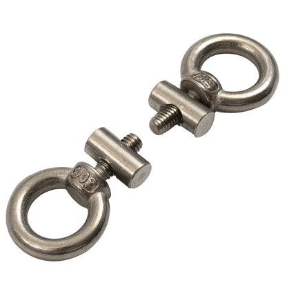 2x Stainless Steel Awning Rail Stoppers Hooks 6mm Stops Silver Motorhome Campervan Awning Rail /Tarpaulin Stoppers