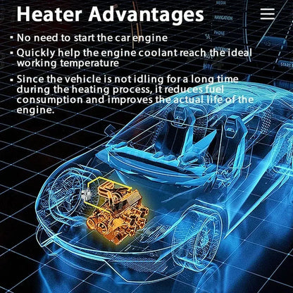 3000W 220V Car Engine Heater Diesel Auto Engine Antifreeze Preheater Truck Coolant Heater Parking Heater Car Heating Accessories