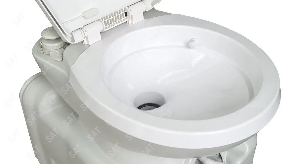 Motorhome Camper Van Integrated RV Bathroom Toilet 180 degree Rotating with Waste Water Tank