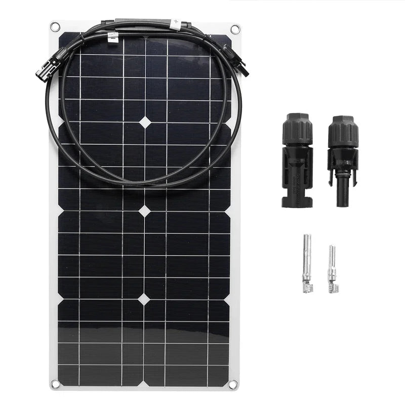 300W/600W Solar Panel 18V Flexible Solar Cell 10A-100A Controller Suitable For Mobile Phone Car RV Camping Solar Plate Charger