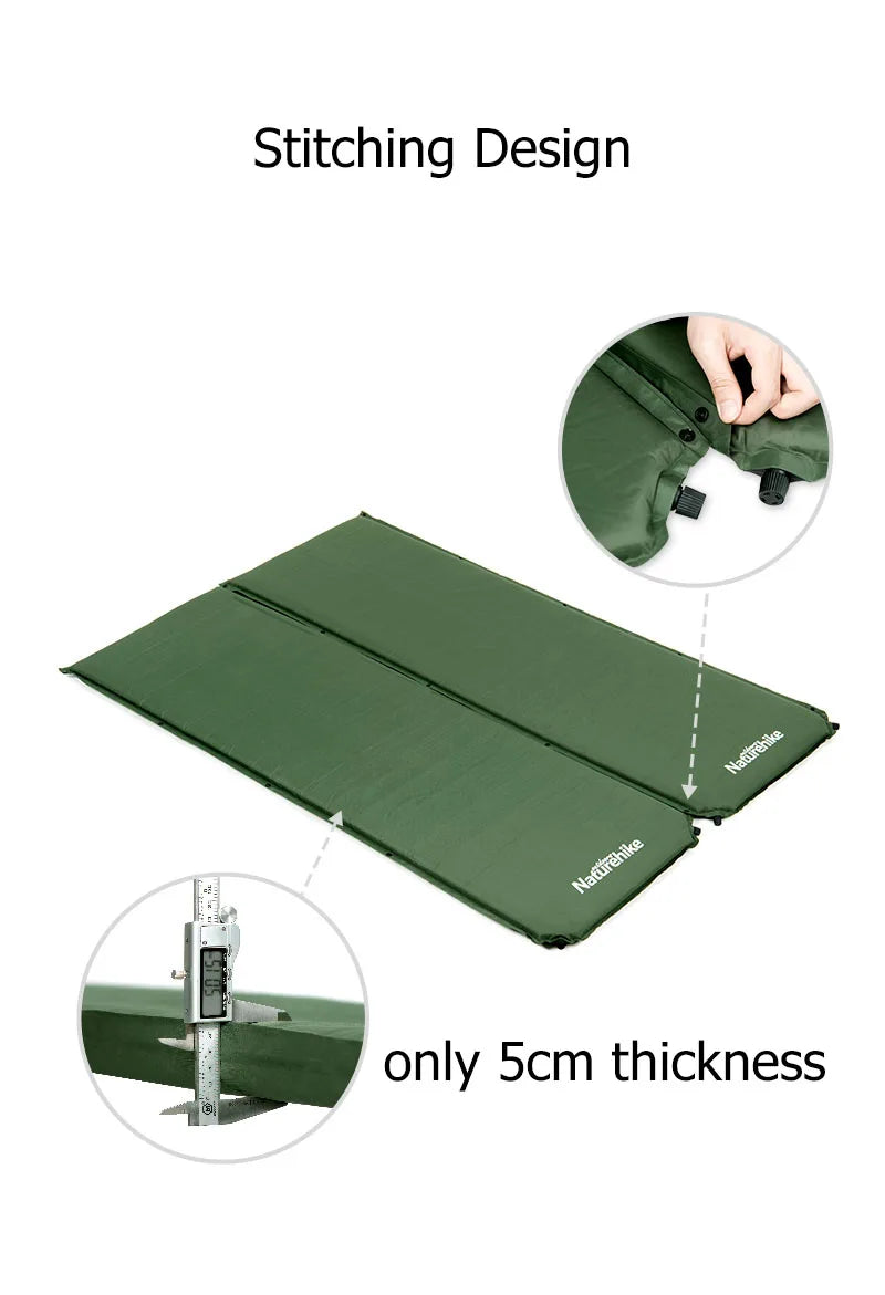 Naturehike Self-inflating Mattress D03 Inflatable Mattress 5CM Air Mattress Tourist Foam Sleeping Mat Camping Mat Tent Mattress