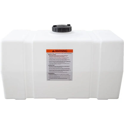 82123919 Horizontal Square Reservoir 50 gallon, Made In The USA, Poly Tank For Farming Water and Non-Flammable Liquids, Rust and