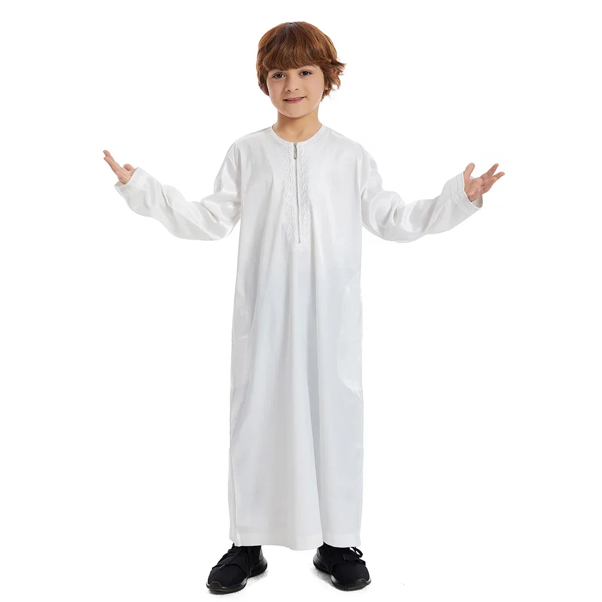 Teenage Ramadan Eid Muslim Robe Islamic Arab Children Long Sleeve Dress Jubba Thobe Abaya Dubai Boys Clothing Turkey Middle East