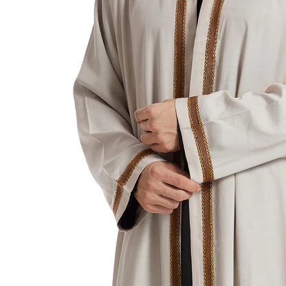 Eid Cardigan Muslim Men Jubba Thobe Mens Abaya Long Dress Islamic Ramadan Kimono Long Robe Saudi Arabic Musulman Caftan Dubai