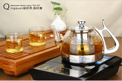 Heat Resistant Glass Teapot Electromagnetic Furnace Multifunctional Teaports Induction Cooker Kettle