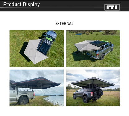 Caravan Awnings,Led Awning 270 Car Side Awning With Side Walls Car Traveling Family Camp Car 270 Awning Walls Free Standing