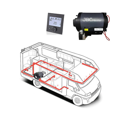 Combi Air and Hot Water Parking Heater 6KW 12V  Water and air heater for Caravan Camper motor home