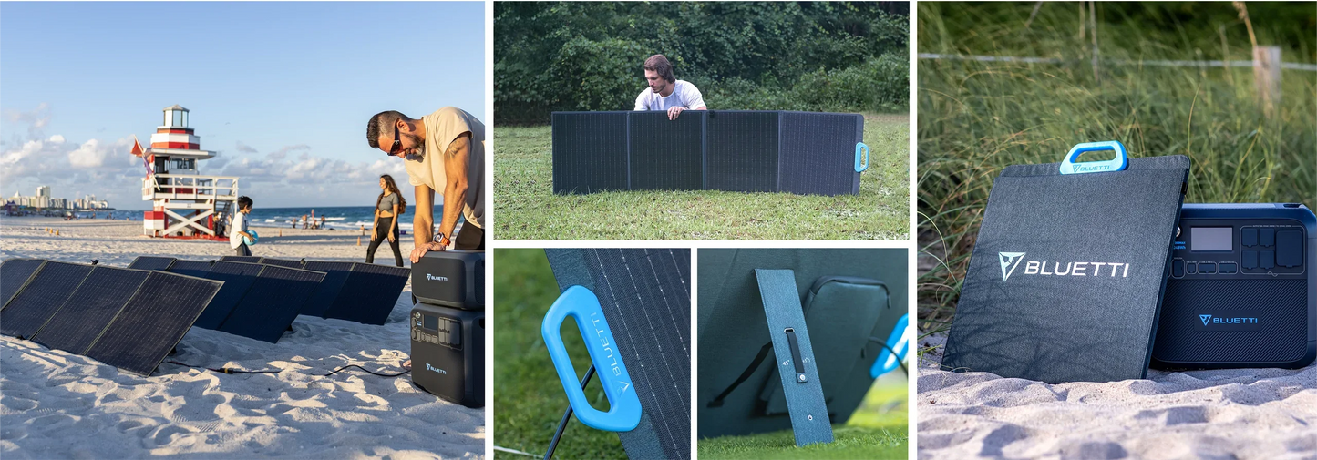 US Stock BLUETTI Solar Panel 120 Watt VOC 24.4V Panel Solar Foldable For EB3A EB55 EB70 Solar Plate Camping