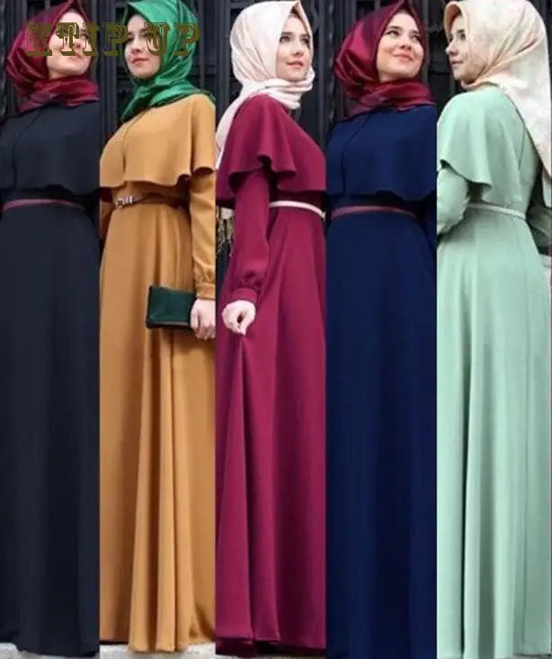 Muslim Long Kimono Hijab Dress for Women, Dubai Abaya, Islam Clothing, Button Shirt, Maxi Dresses, African Abaya