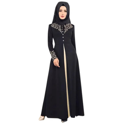 Muslim Dress Womens  Fashion Abaya Dubai  Appliques  Turkey   Women Elegant Long