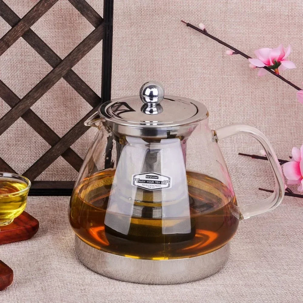 Heat Resistant Glass Teapot Electromagnetic Furnace Multifunctional Teaports Induction Cooker Kettle