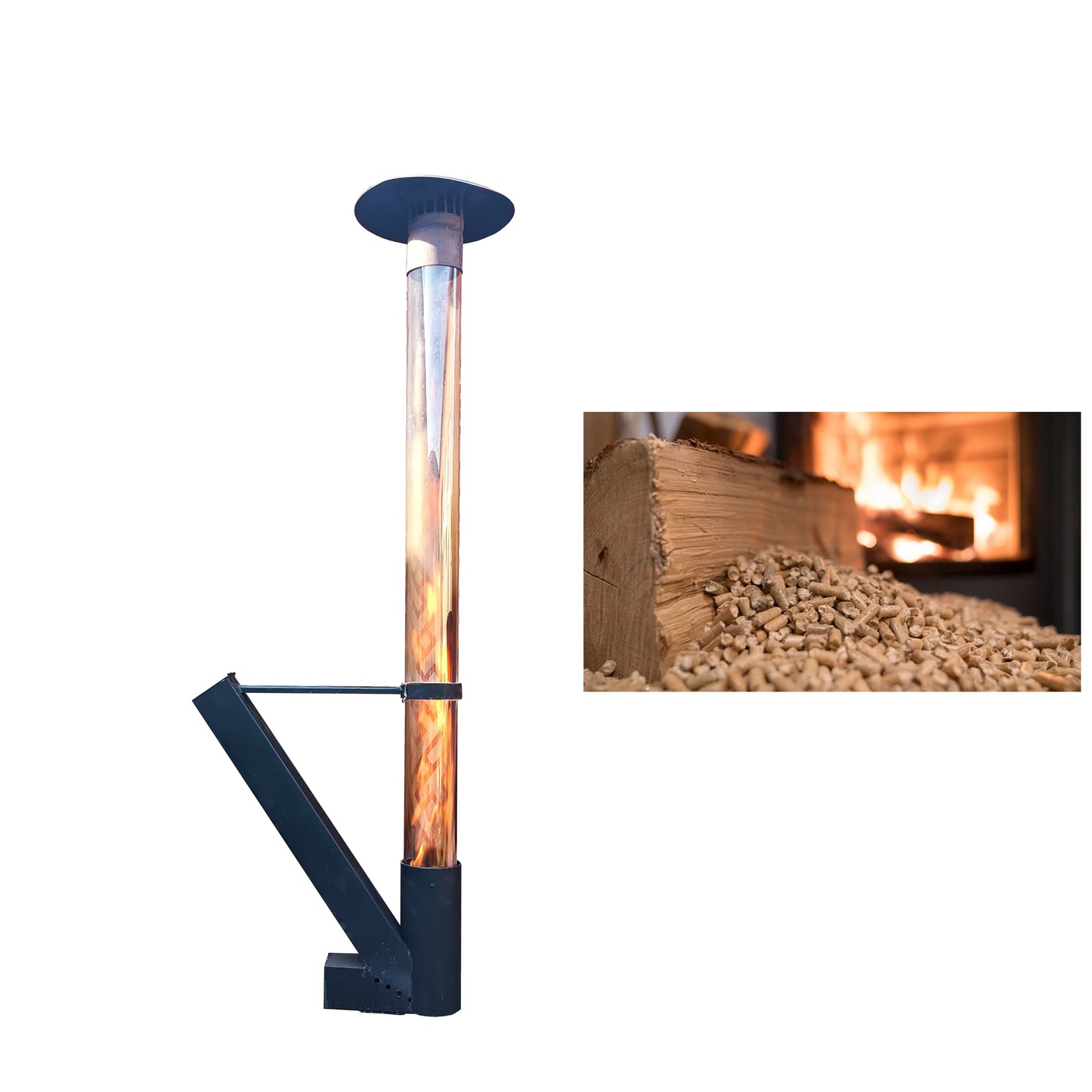 Garden Terrace Heater Wood Pellet Heating Furnace Outdoor Biomass Pellets