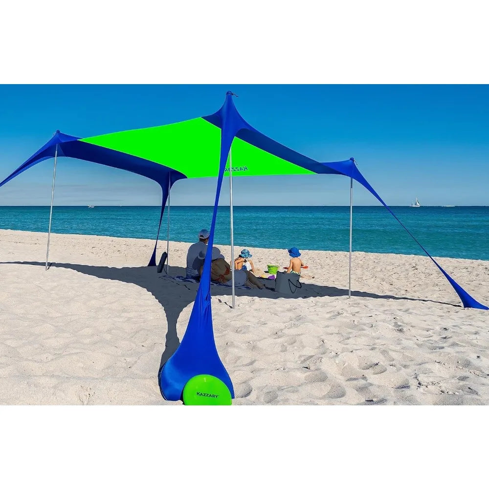 Beach Tent Sun Shelter,  Lightweight Outdoor Beach Shade Canopy. Easy Setup Beach Canopy Tent Sun Shade