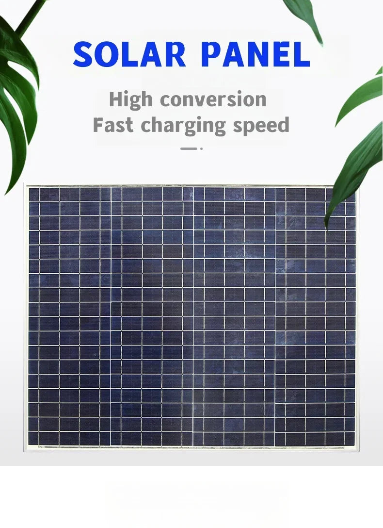 500W 1000W Solar Panel Kit Complete 12V Polycrystalline Power Portable Outdoor Rechargeable Solar Cell Solar Generator for Home