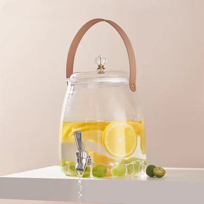 Juice Cup Cold Beverage Dispensing Jug for Water Transparent Kettle Lemonade Container Refrigerator Water Bucket Dispenser Jugs