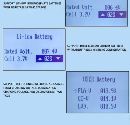 MPPT 100A 60A 50A 30A 150VDC Solar Charge Controller With LCD DISPLAY RS485 interface For12V 24V 36V 48V Home Solar System