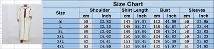 New 2025 Arab Men's Robe Abaya White Muslim Printed Clothing Men's Robe Long Dress Abaya Muslim Clothes for Men Gift Kaftan Men