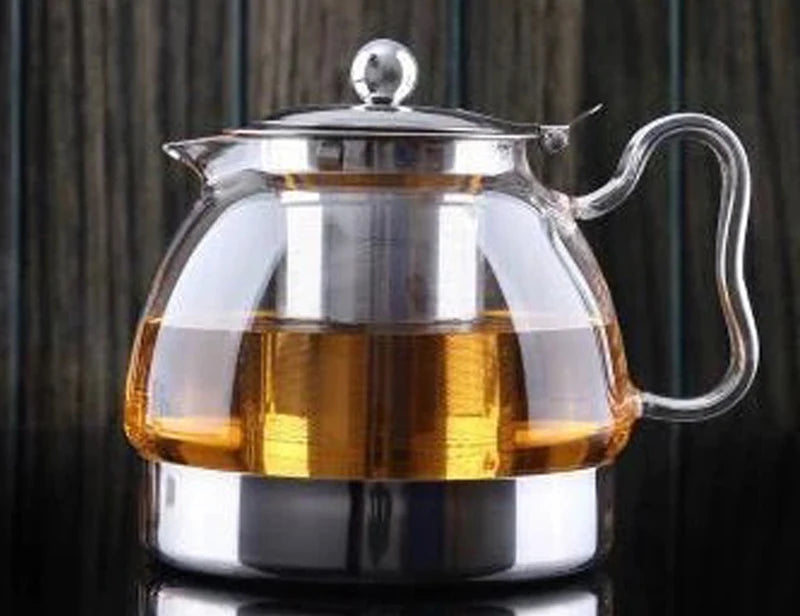 Glass Tea Pots Gas Stove Induction Cooker Water Kettle Chinese Style Teapot With Filter Heat resistant Flower Tea 800/1200ML 1pc