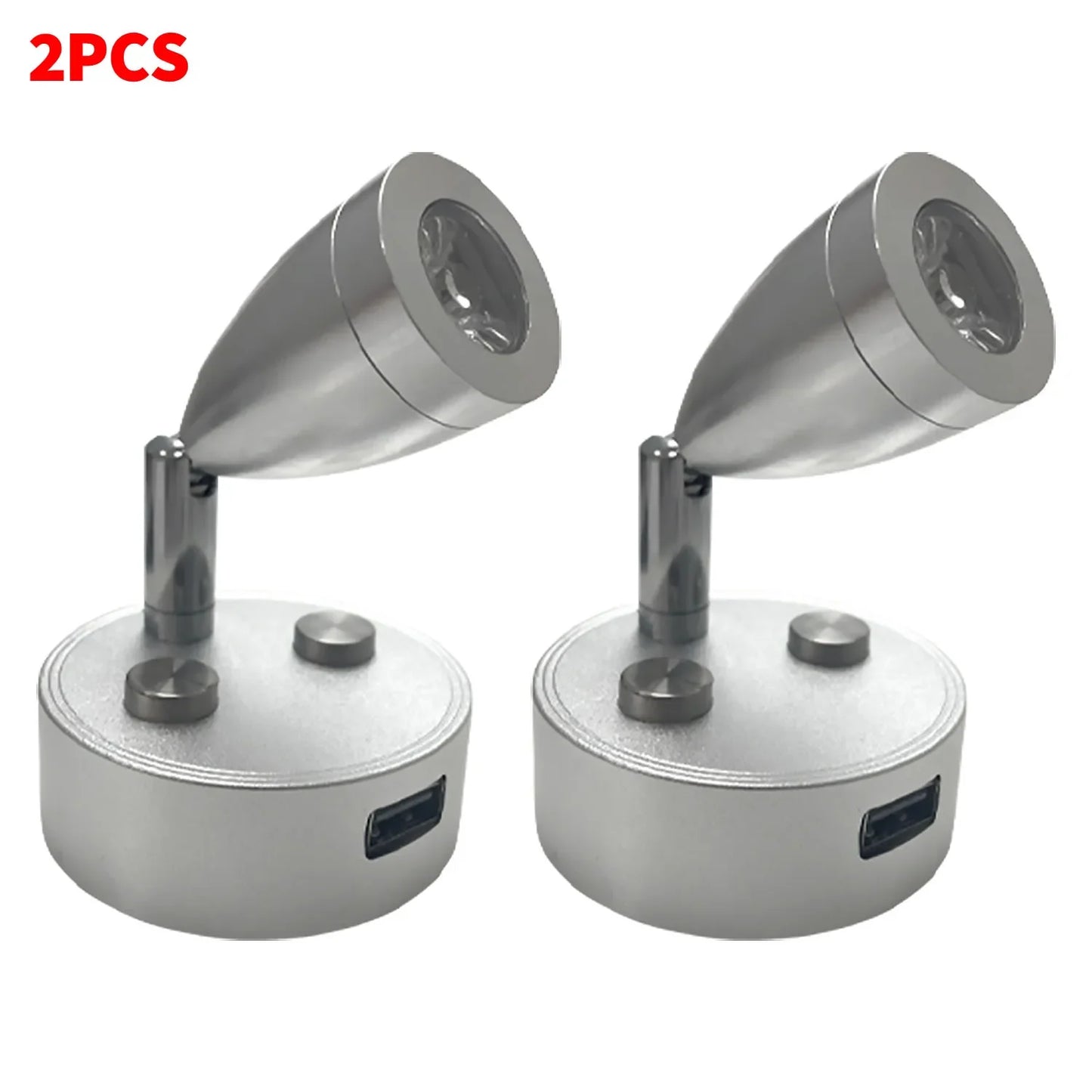 2/1PCS Silver/Black DC 12-24V Car Interior Accessories LED Reading Car Spot Lights RV Boat Caravan Motorhome Bedside Wall Lamp