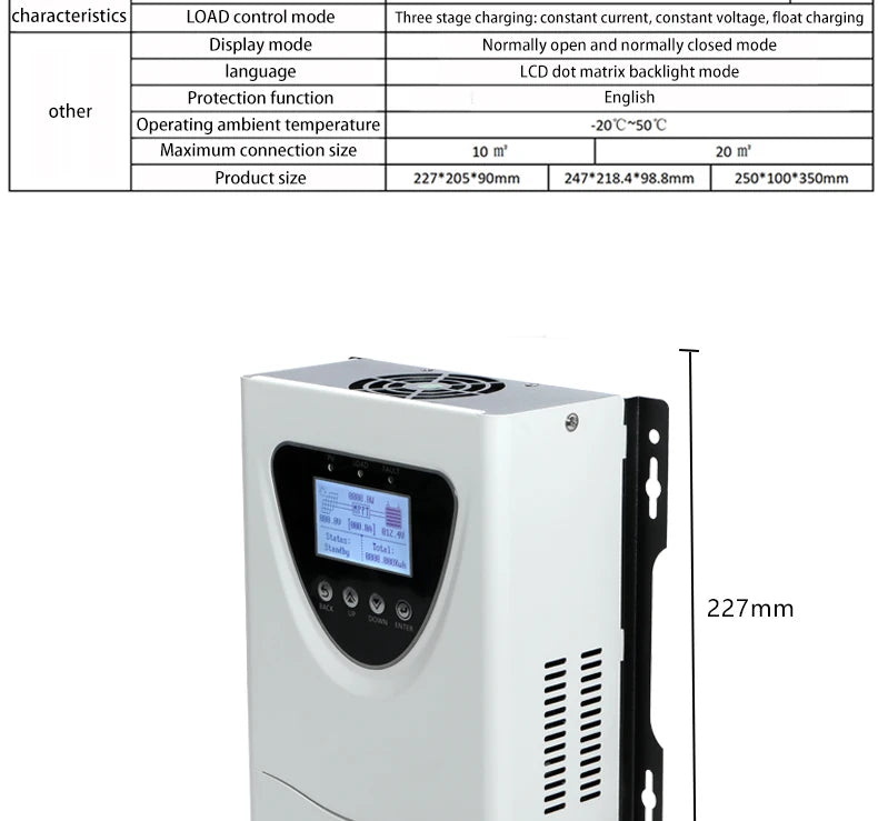 MPPT 60A 50A 30A  100A 150VDC Solar Charge Controller With LCD DISPLAY RS485 interface For12V 24V 36V 48V Home Solar System