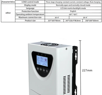 MPPT 60A 50A 30A  100A 150VDC Solar Charge Controller With LCD DISPLAY RS485 interface For12V 24V 36V 48V Home Solar System