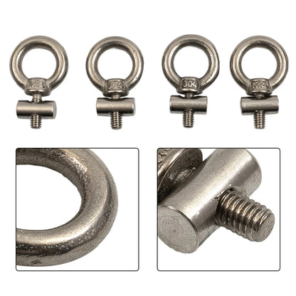 2-8PCS Awning Rail Stoppers 6mm Stainless Steel Stops Campervan Caravan Outdoor Slide Rail Track Cable Hanger Ring Screws