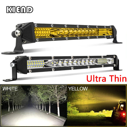 12"22"LED Bar Work Light Yellow/White Light Bar Spot Flood Beam LED Bar For OffRoad 4x4 Jeep SUV AUTO Car Trucks Tractor 12V 24V