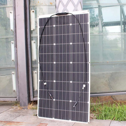 100 Watt Solar Panel 200w 300w 400w Flexible PET Photatic Monocrystalline Cell 12V 24V Battery Charger 1000w Home Solar Panel