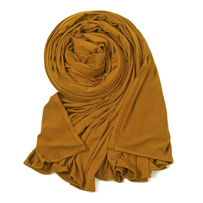 Big Size Jersey Hijabs for Woman Turban Mercerized Cotton Hijab Scarf Shawl Turbans for Women Headscarf Scarves Ramadan Foulard