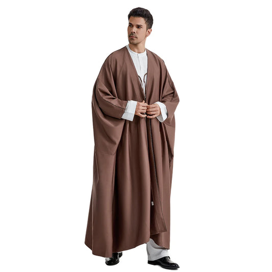 Abaya 2024 New Style Men's Robe, Arab, Saudi, Iranian, Dubai, United Arab Emirates Men's Muslim Fashion Outerwear Clothing M-XL