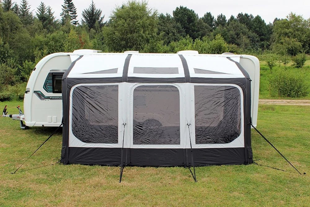 Caravan Awnings,Outdoor Camping Air Awning Caravan Inflatable Tube Tent With Annex Shade Tent Family Large Tunnel Travel Tent