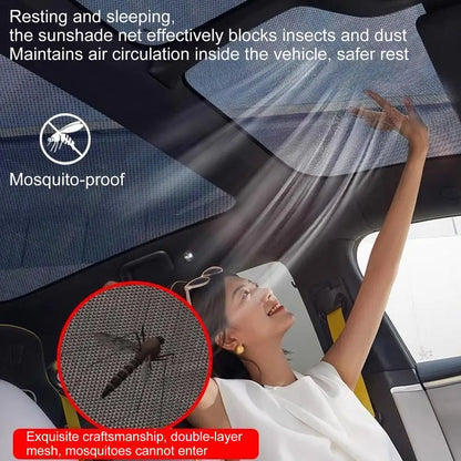 Magnetic Car Sunroof Sun Shade Moonroof Mesh SUV Tent Roof Cover Camping Kept The Bugs Out Insect Screen Awnings Net Trips Camp