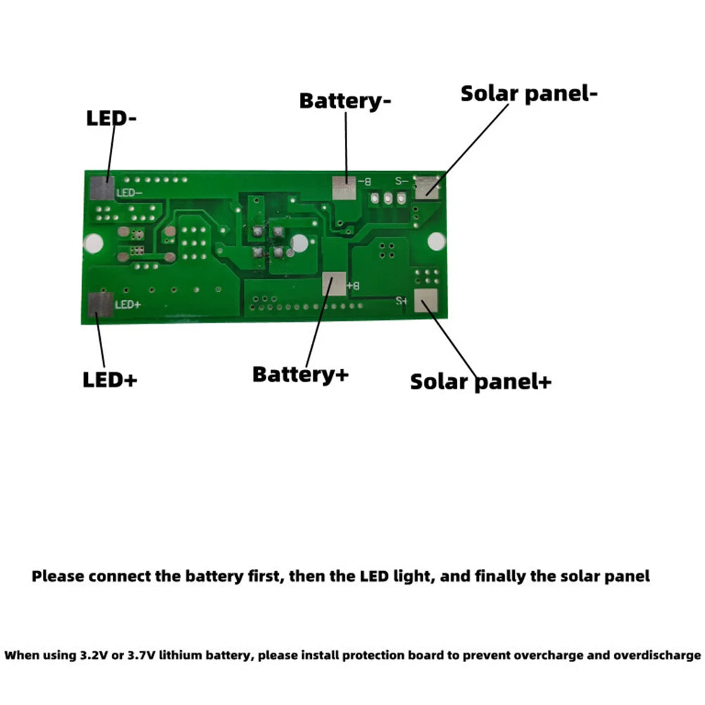 3.2V 3.7V Remote Control PIR Solar Integrated Street Lamp Sensor Circuit Board Solar Induction Mode Controller