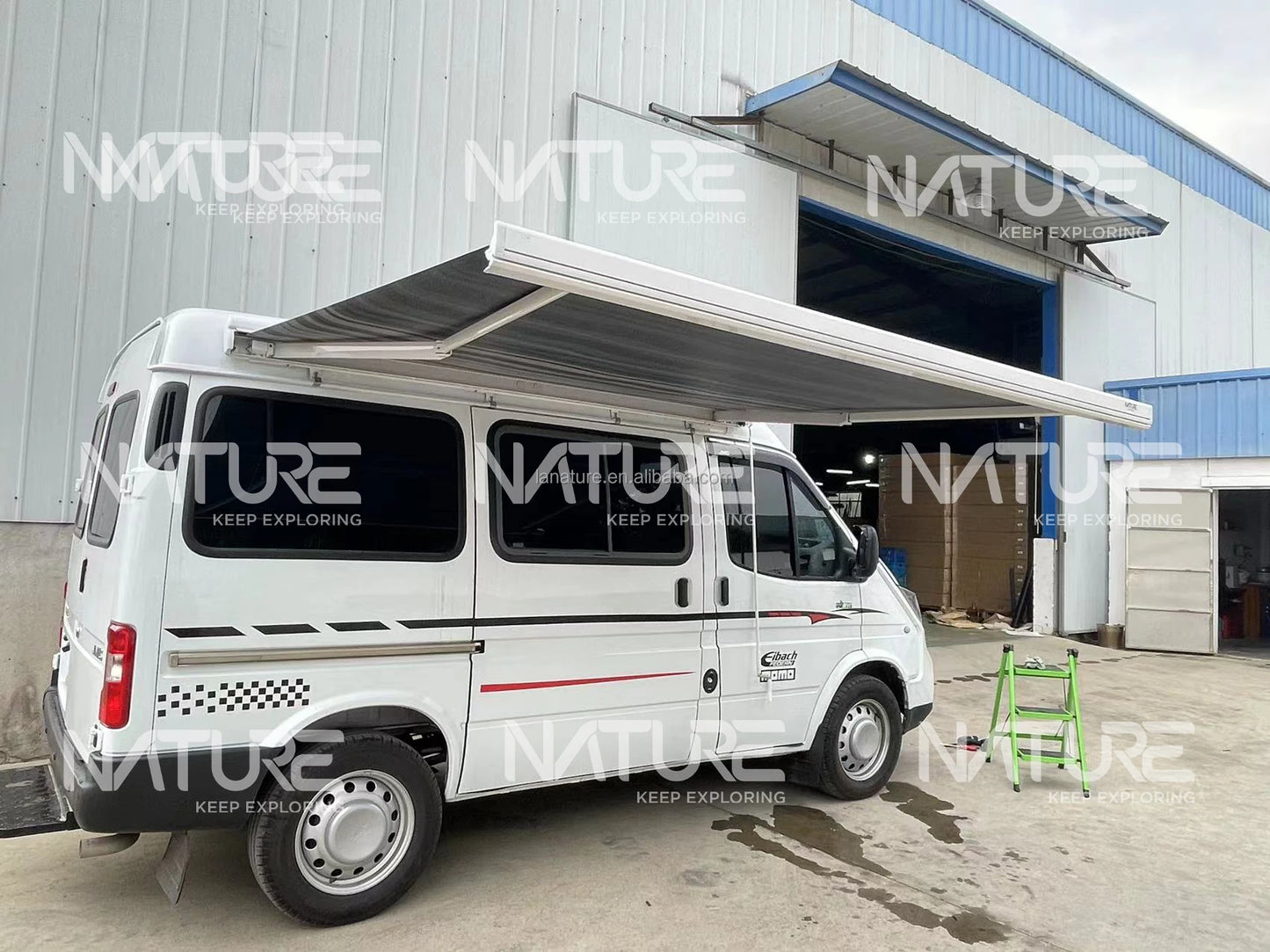 NATURE high quality electric retractable van car motorized van awnings, camper rv awning