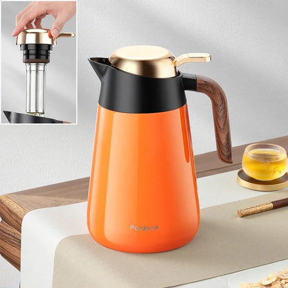 FANJANE 316 Stainless Steel Thermos Kettle for Tea Maker Big Tea Filter Larger Capacity 1600ml Vacuum Thermos Bottle Tumbler